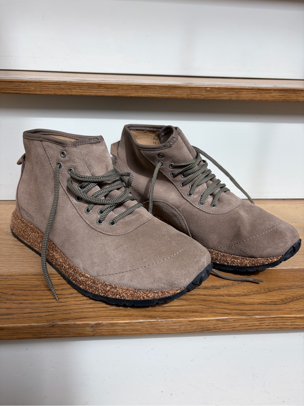 Birkenstock Atlin Suede Mid-Top Boots - Size EU 42 L (Narrow) Taupe